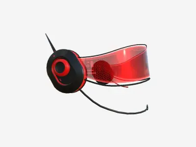SciFi Glasses H03 Red - Character Design Fashion Low-poly 3D model