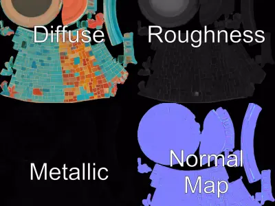 Mosaic Lighthouse model pack Low-poly 3D model