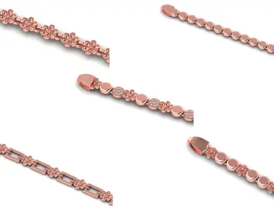 25 Set Best Sold light weight ladies bracelet or necklace 3D Model Pack