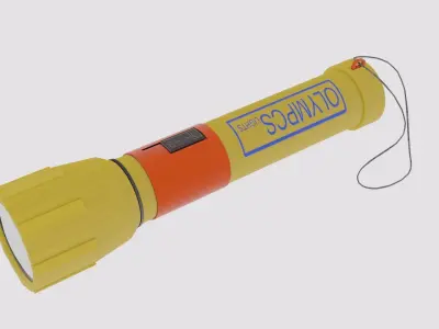 Troch flashlight with orange cord Free 3D model