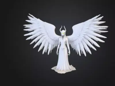 Biblically Accurate Seraphim  Low-poly 3D model