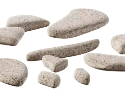 Garden Stone Set 3D model