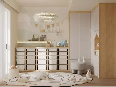 children s room 3D model purchase