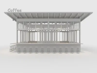 Booth 1 Coffee  3D model