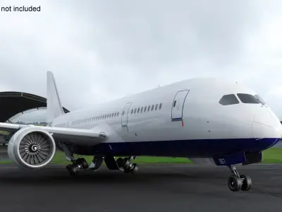  Commercial Jet Airliner Boeing 787-8 Rigged for Maya 