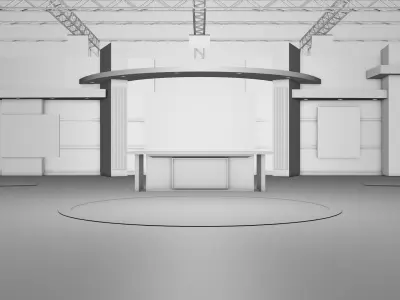 contemporary virtual set 3D model