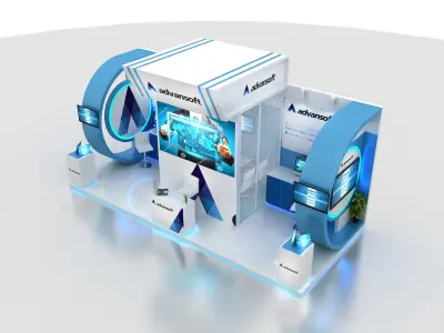 Exhibition booth design 3D model