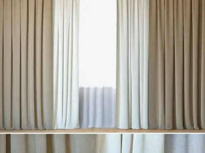 Curtains 68 Curtains with Tulle Backhausen Achilles 3D model