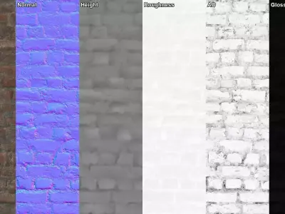 Old Brick Wall PBR Texture purchase