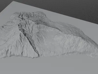 La palma Island full 3d model terrain 3D model
