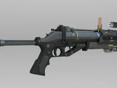 M319 Grenade Launcher Low-poly 3D model