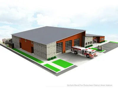 Fire Station  3D model
