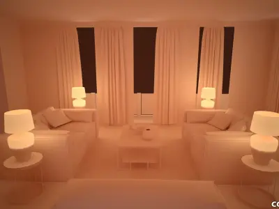 Amazing Furnished Room v1 Low-poly 3D model