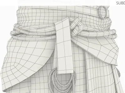  Ronin Warrior Outfit Traditional Style Gray 