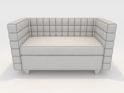 Sofa 2 Seater 7 3D model