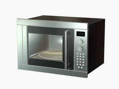 Microwave oven Low-poly 3D model