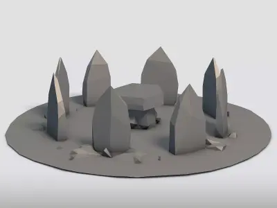 Low Poly Stones Vol2 3D model