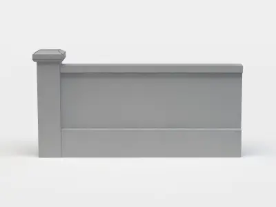 Masonry wall Low-poly 3D model