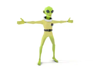 Green Alien Explorer model pack Low-poly 3D model