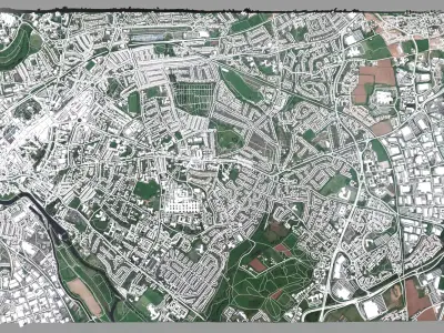 Cityscape  Exeter England 3D model