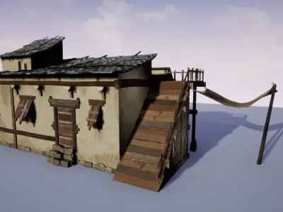 Poor man house Free low-poly 3D model