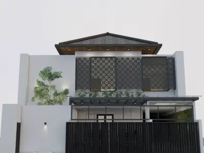 Oriental House Facade 3D model