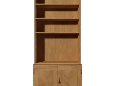 Bookshelf bookcase with doors and drawers 3D model