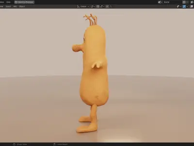 Peach Goblin 3D Model fromThe Adventures of Peter Wheat Low-poly 3D model