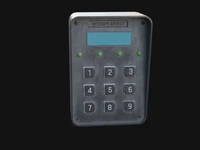 Keypad Lock 3D Model  Low-poly 3D model