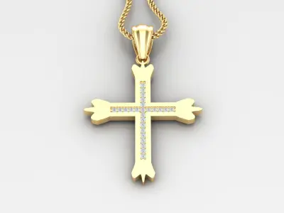 Cross Light Gold 4CP006 3DM STL 3D print model