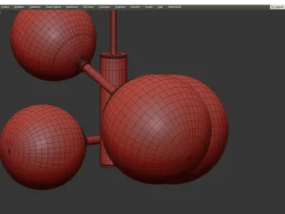 GLOBAL BURNISHED COATING CHANDELIER Low-poly 3D model