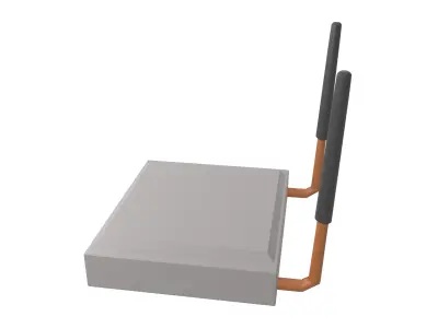 Cartoon Wifi Router v3 002 Low-poly 3D model