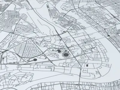 Baghdad Road Network and Streets 3D model