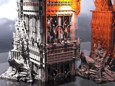 Sauron inspired Tower Ruins 1 3D model