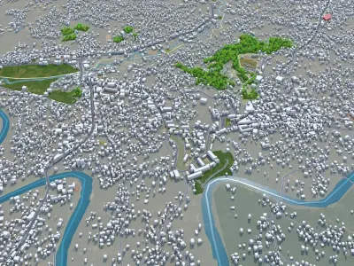 Malappuram Kerala India 20km AI Low-poly 3D model