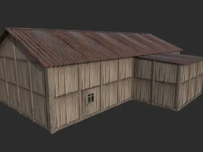 Barn Model Low-poly 3D model