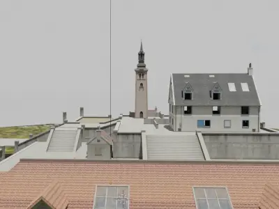 Free Fire Clock Tower Model Low-poly 3D model