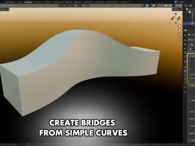3D Tudor Bridgify - Blender Bridge Geometry Node 3D model