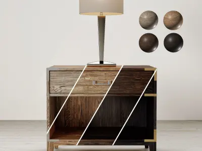 RH Cayden Campaign open nightstand 26 3D model