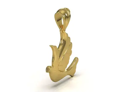 3D Peace Dove STL 3DM gold Pendant gp0007 3D print model