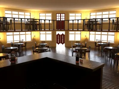 Saloon Bar 3D model