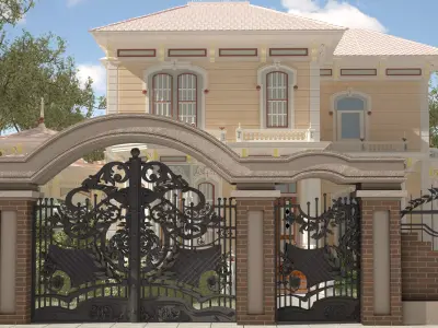 Gates wrought iron gate 3D model
