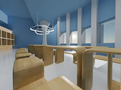 sci fi futuristic exhibition exterior art gallery museum 3d 3D model