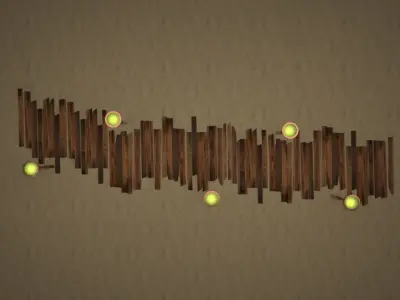 Garden Wooden Path  3D model