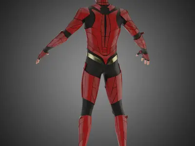 Flash in suit 3D model