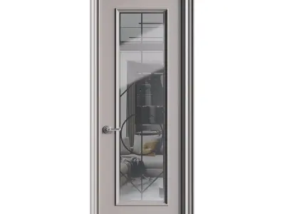 Modern entrance door 68 3D model