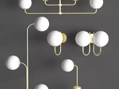 Modern lamp collection Laredoute MORICIO 3D Model Pack