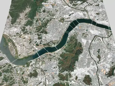 Cityscape Hanam South Korea 3D model