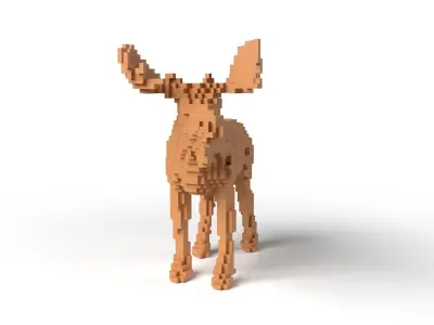 MooseII Minecraft Voxel Low-poly 3D model