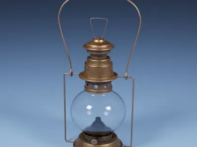 kerosene lamp 2 Free low-poly 3D model